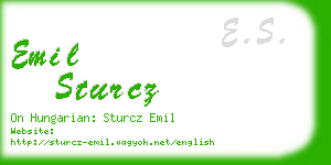 emil sturcz business card